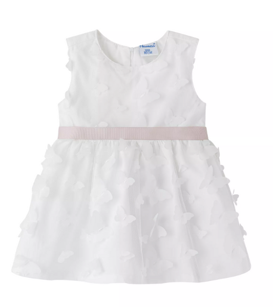 Robe blanche papillons bébé