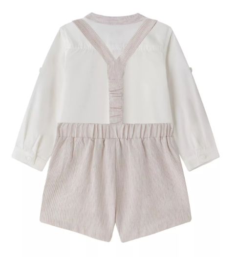 Ensemble chemise et short à bretelles bébé
