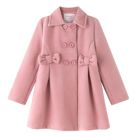 Manteau rose à nœuds Fille