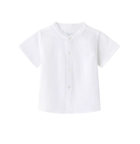 Chemise blanche col mao bébé
