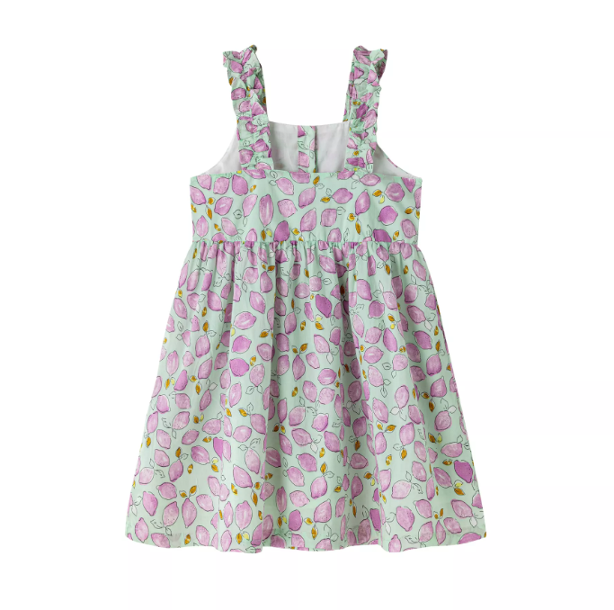 Robe fille à imprimé citrons violets