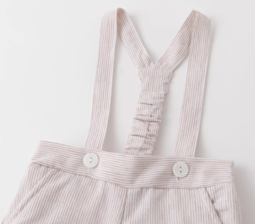 Ensemble chemise et short à bretelles bébé