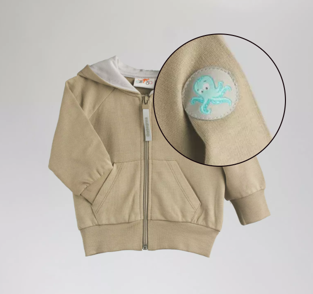 Sweat à capuche zippé kaki garçon