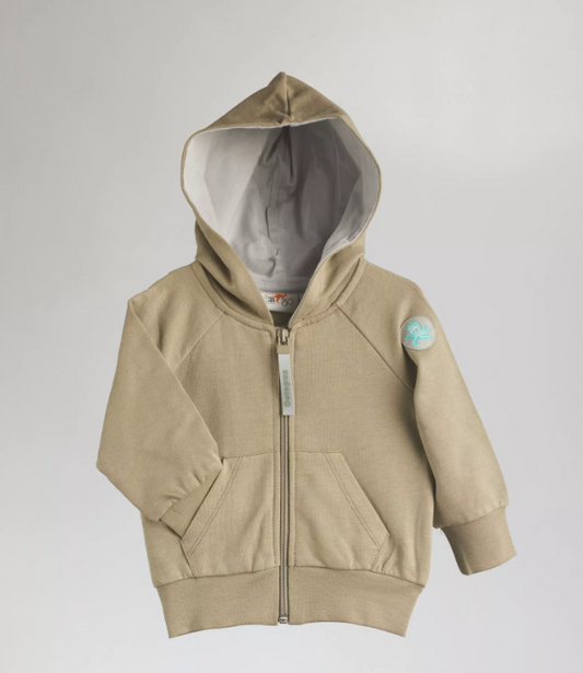 Sweat à capuche zippé kaki garçon