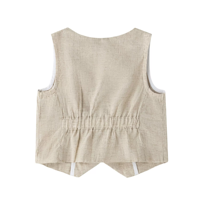Gilet de costume beige bébé