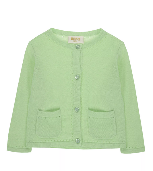 Gilet vert anis enfant
