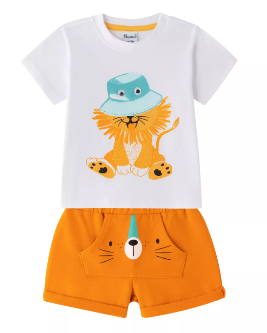 Ensemble bébé T-shirt et short Lion