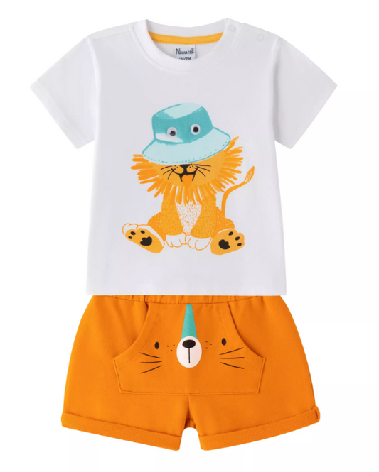 Ensemble bébé T-shirt et short Lion