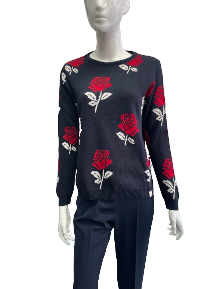 Pull à motif de Roses