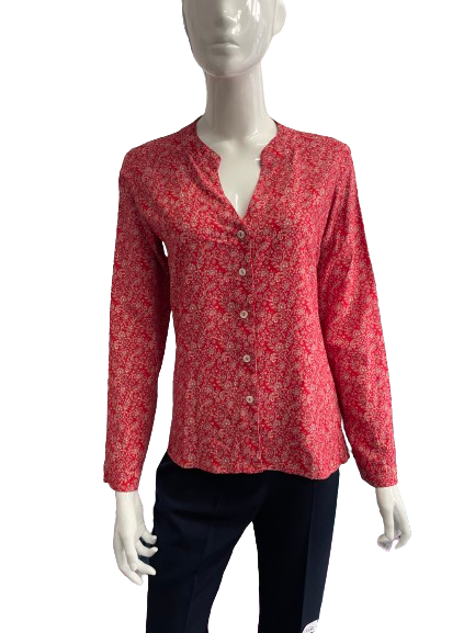 Chemisier rouge imprimé