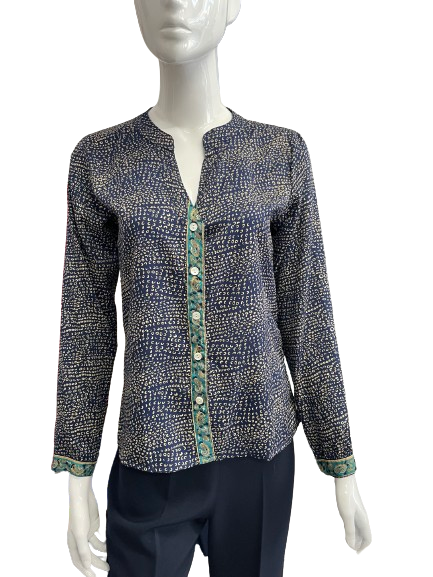 Chemisier marine imprimé