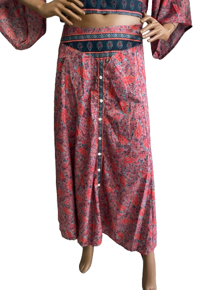 Jupe longue imprimée taille élastiquée