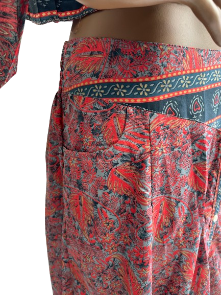Jupe longue imprimée taille élastiquée