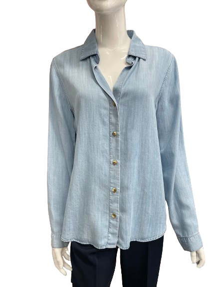 Chemisier bleu ciel en Lyocel