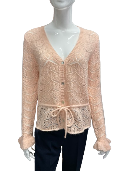 Gilet en mohair rose