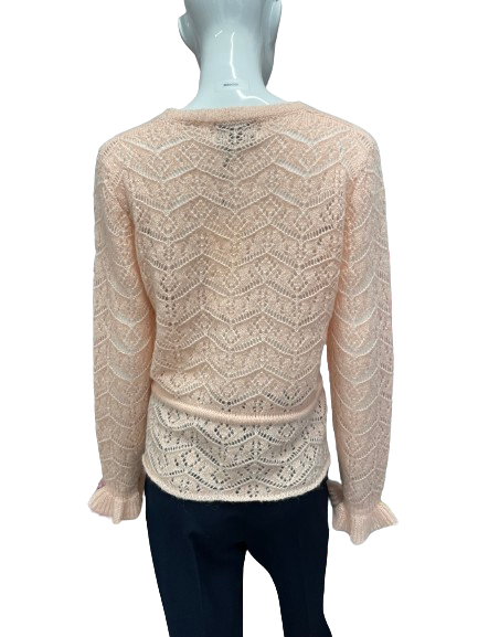 Gilet en mohair rose
