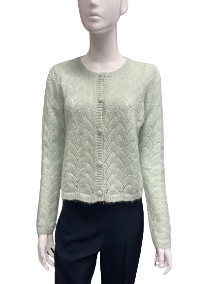 Gilet en mohair vert