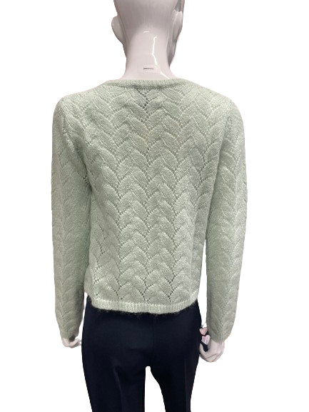 Gilet en mohair vert