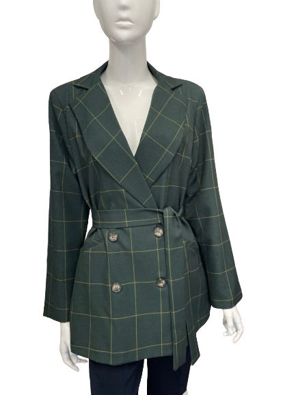 Veste blazer à carreaux