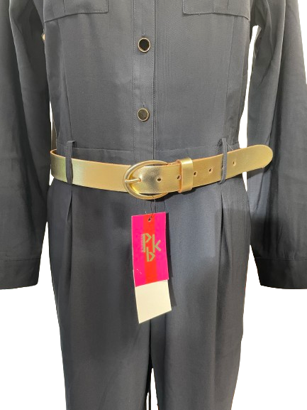 Ceinture en cuir doré