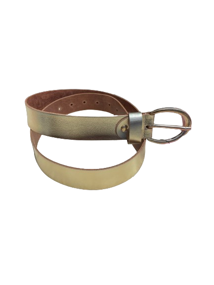 Ceinture en cuir doré