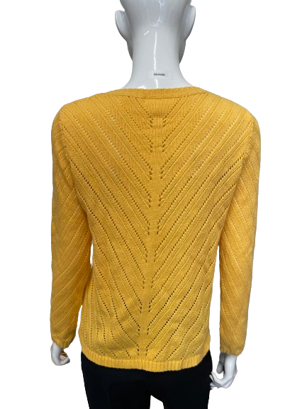 Pull jaune col V