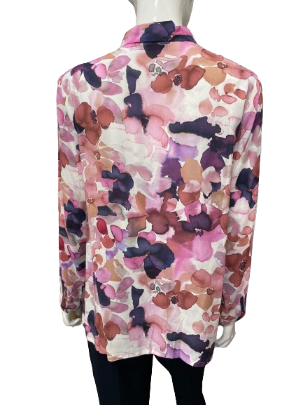 Chemise à imprimé floral aquarelle