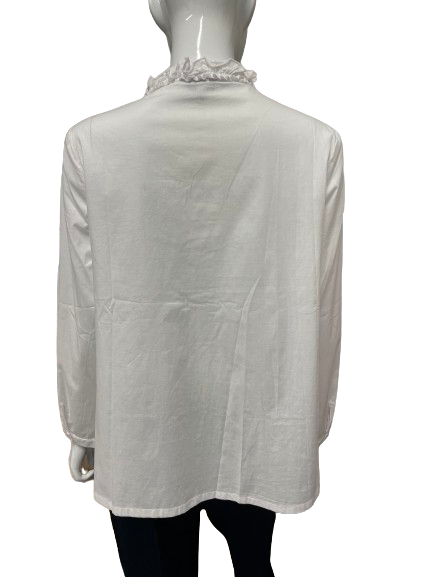 Chemise blanche à volants