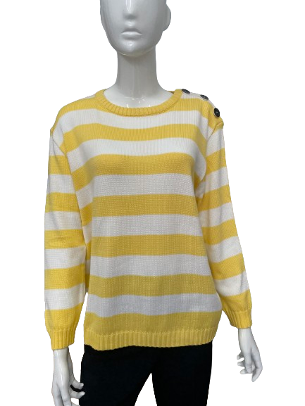 Pull marinière jaune