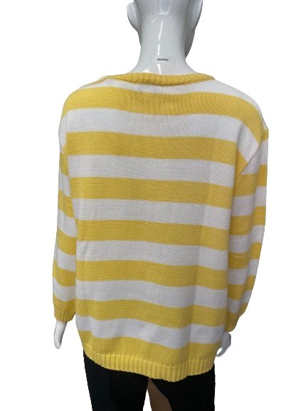 Pull marinière jaune