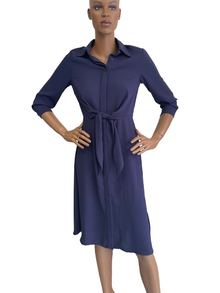 Robe marine à nouer à la taille