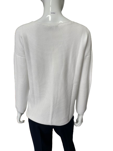 Pull blanc col V