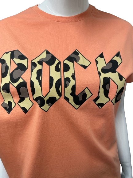 T-shirt Rock léopard