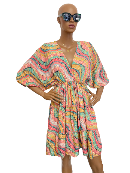 Robe imprimée en soie