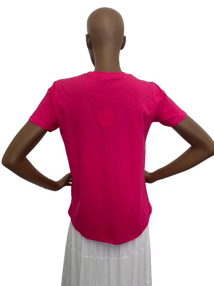 T-shirt rose col V