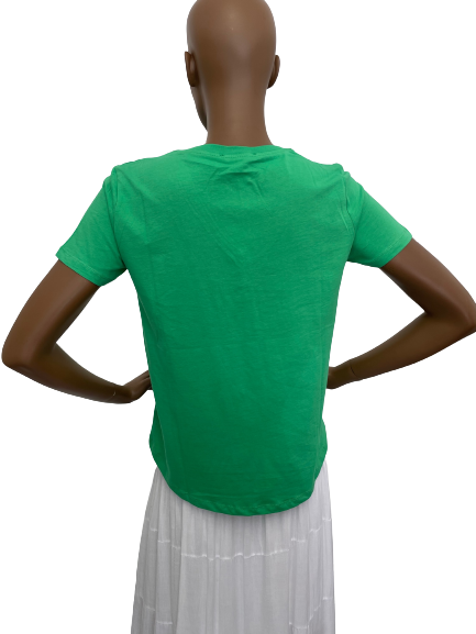 T-shirt vert col V
