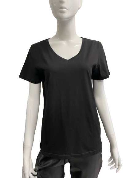 T-shirt col V noir