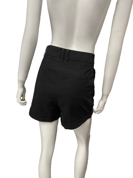 Short bermuda noir taille haute