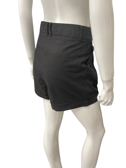 Short bermuda noir taille haute