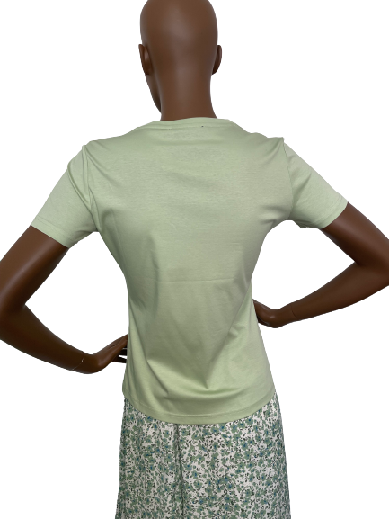 T-shirt vert clair col rond