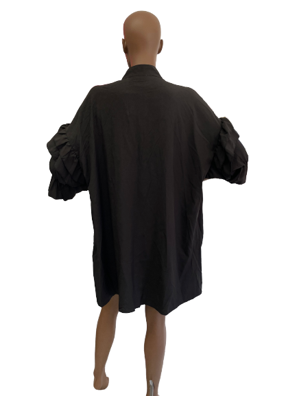 Robe noire à boutons dorés Grandes Tailles