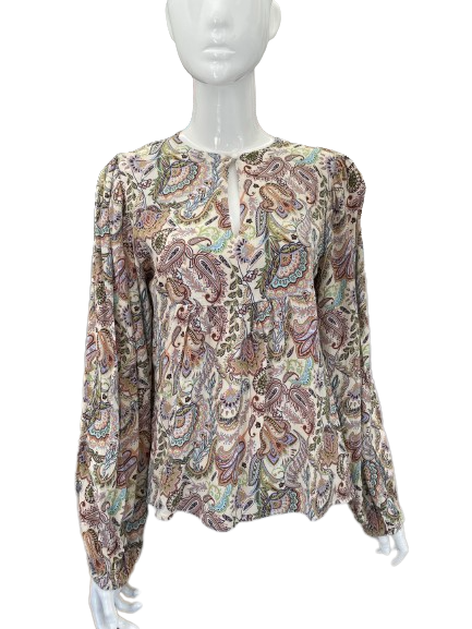 Blouse à imprimé paisley