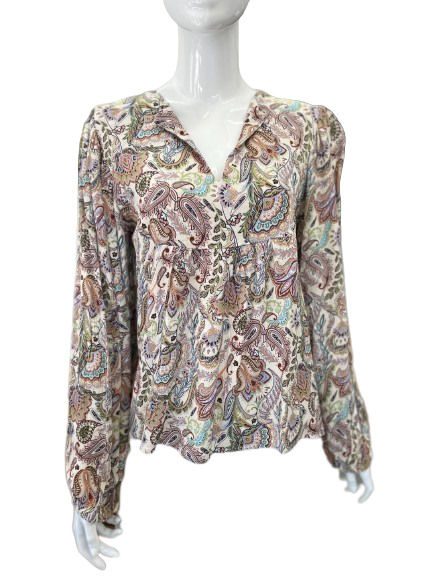Blouse à imprimé paisley