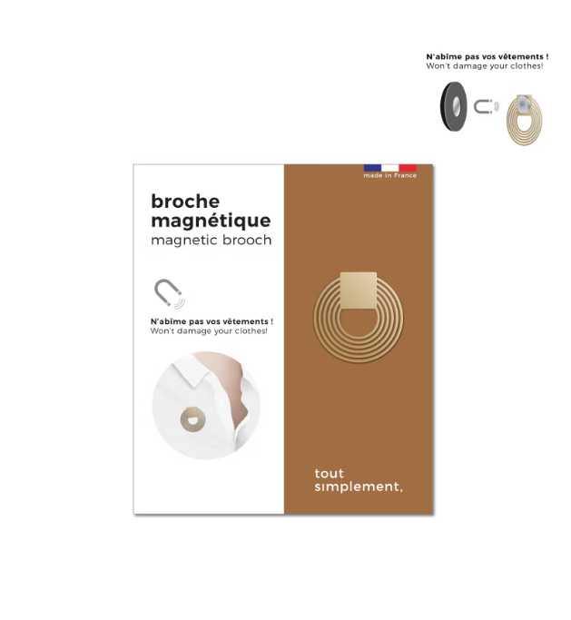 Broche cercle doré