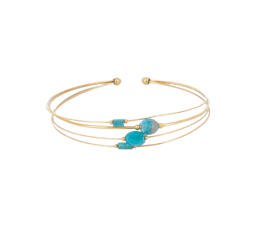 Bracelet Jonc 4 rangs Apatite