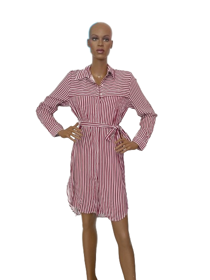 Robe chemise à rayures