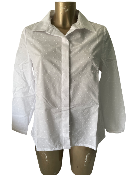 Chemise plumetis blanche