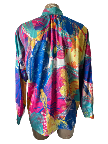 Chemise à imprimé papillons multicolore