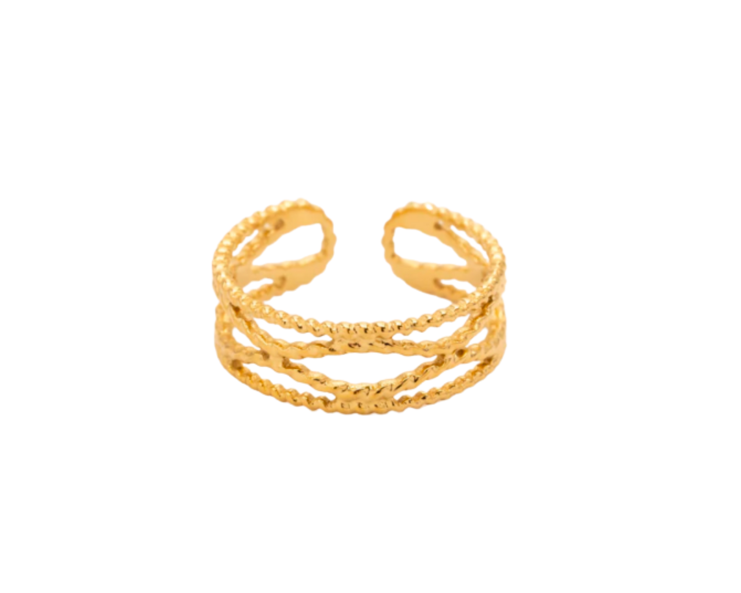 Bague composée de tresses entrecroisées