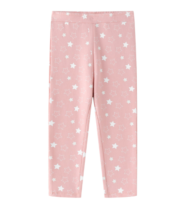 Legging rose à étoiles fille